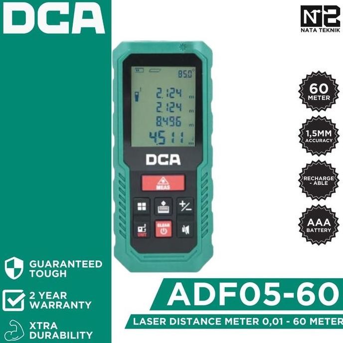 METERAN LASER 60 METER DCA ADF05-60 LASER DISTANCE METER 60M DCA ORIGINAL DAN TERPERCAYA