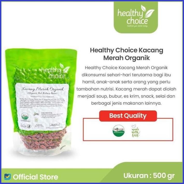 

HEALTHY CHOICE KACANG MERAH ORGANIK 500 GR PREMIUM QUALITY SUMBER KARBOHIDRAT KOMPLEKS SERAT PROTEIN NABATI TINGGI MINERAL VITAMIN