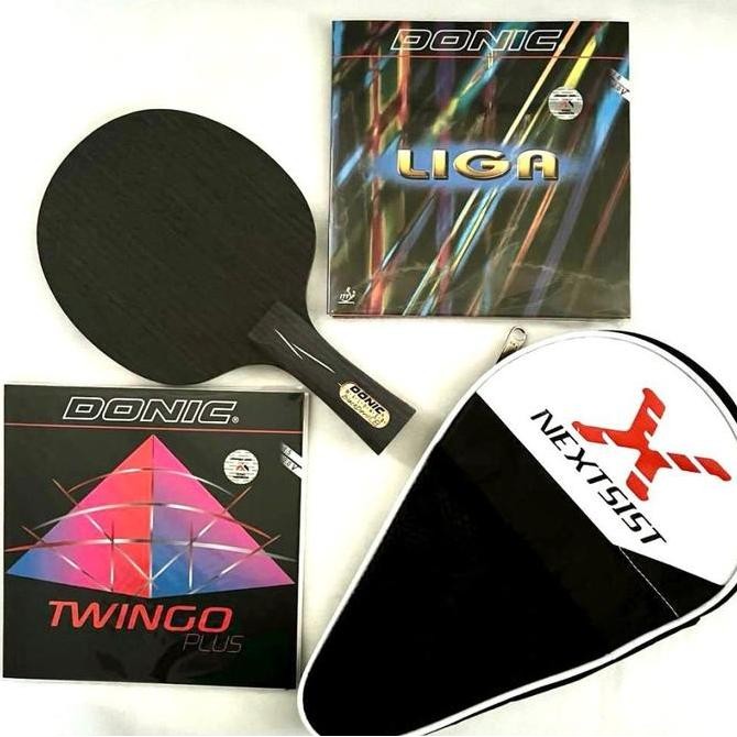 Raket Tenis Meja Donic Black Devil Kombinasi Karet Set