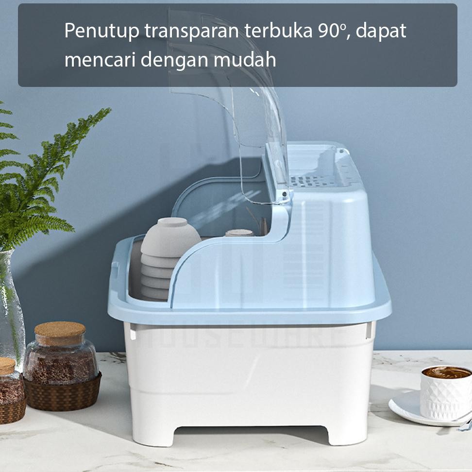 Bisa Cod Hugo Rak Pengering Piring Mangkok Rak Piring Plastik Dengan Tutup Rak Piring Mangkok Sendok