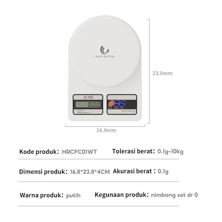 Bisa Cod Pengiriman Dari MedanHan River Kitchen Scale Timbangan Dapur Kue Digital Charge Led ||