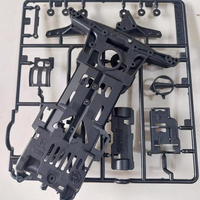 CHASSIS SUPER 2 CARBON PROJECT D + GEARBOX SET / SUPER 2 PROJECT D