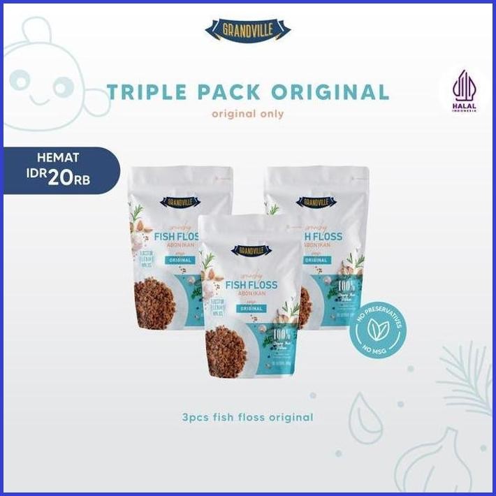 

GRANDVILLE ABON IKAN CRUNCHY TRIPLE PACK ORIGINAL - NON MSG GLUTEN FREE
