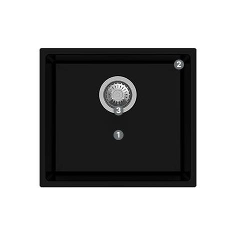 MODENA KS9110FLM sink dapur Maggiore granite hitam