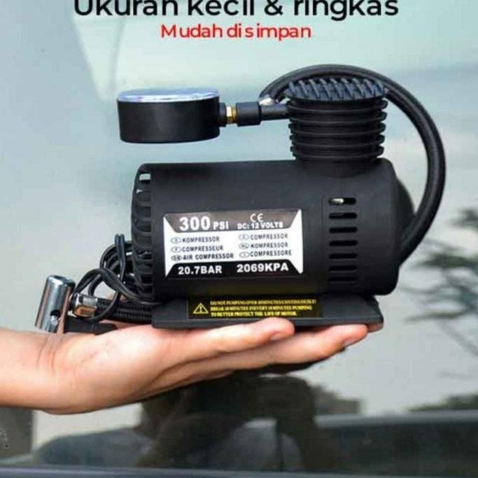 9.9 Kompresor Mini Pompa Angin Ban Mobil Motor Air Compressor Dc Lighter Car Elektrik Sepeda  Pompa 