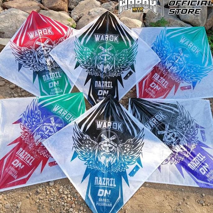 100Pcs Layangan Sukhoi Warok Standard Bambu Apus ukuran 57 Arku Mix Keras sedang dan Empuk