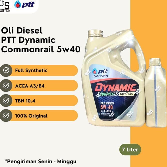 Ready Oli Diesel PTT Dynamic 5w40 7L ACEA A3 B4 Full Synthetic