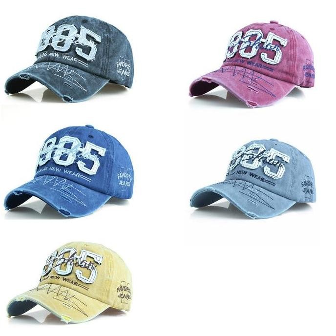 FH Topi Baseball 1985 Fashion Jeans Hat Casual Sport Pria Wanita/Baseball Cap/Topi Outdoor Topi Spor