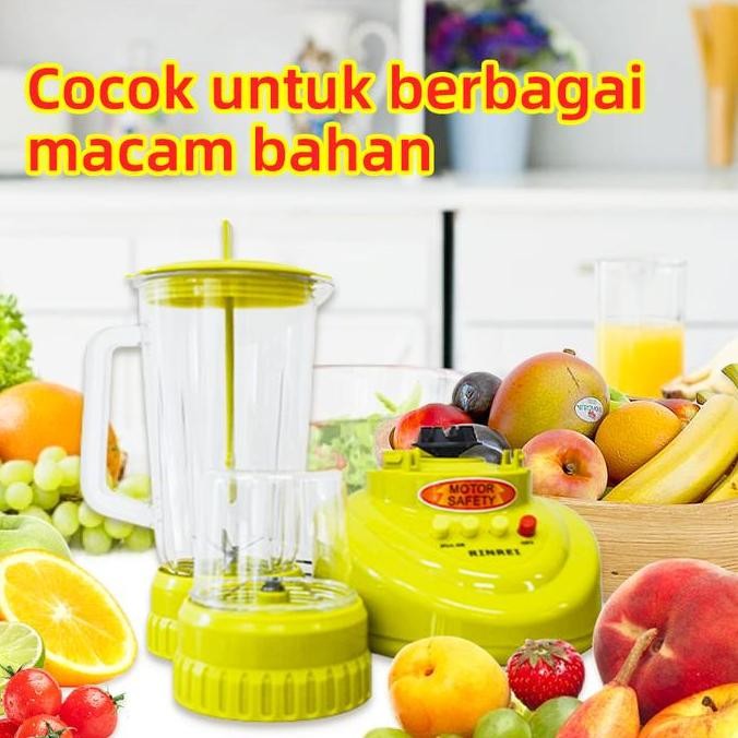 RINREI COD Blender 3in1 PLASTIK ANTI PECAH,Bahan Asli Indonesia,1500W Kuat & Tanpa Kimia,Chopper Dag