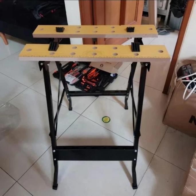 INSTAN WORK BENCH / WORKBENCH MEJA KERJA KAYU PORTABEL / FOLDING WORKBENCH LARIS