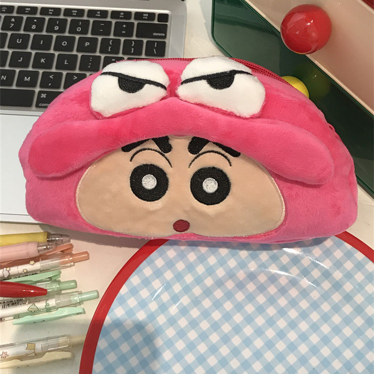 

Kotak Pensil Plush Crayon Shin-chan Kapasitas Besar Tas Penyimpanan Alat Tulis Tas Makeup Portabel