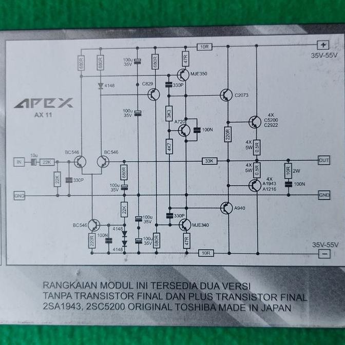 KIT PCB PLATINUM APEX AX11 MK3 STEREO POWER AMPLIFIER 500W SOUND BLAZER OPEN YIROSHI STEREO 4 TRANSI