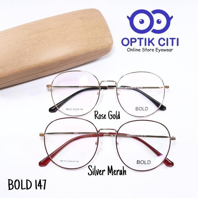 frame kacamata wanita bold 147 original stainless steel