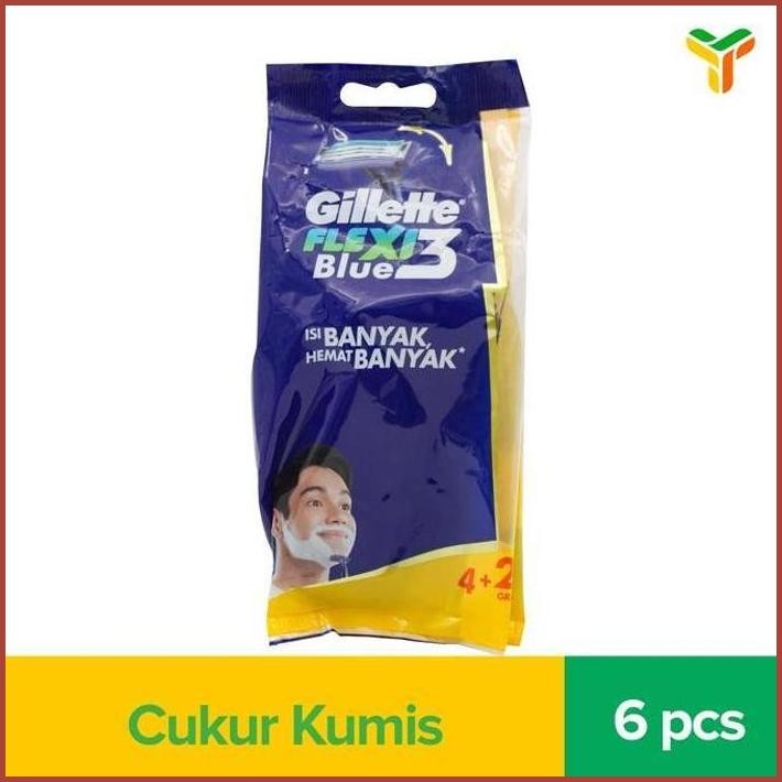 Neww Gillette Blue 3 Flexi Isi 6S Terlaris