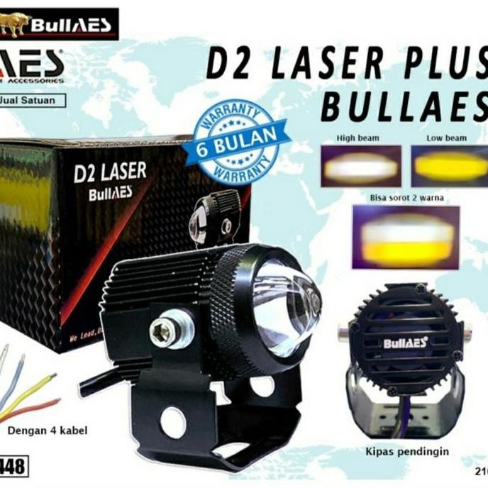 Promo Laser FOGLAMP D2 SUPERBRIGHT Hi LOO AES LAMPU TEMBAK LASER COD