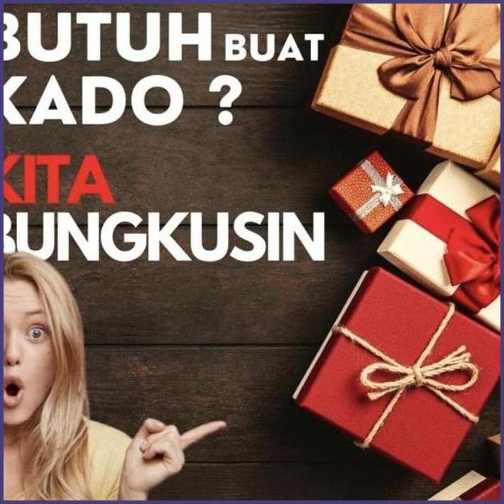 

READY JASA BUNGKUS KADO (TERMASUK KERTAS KADO + KARTU UCAPAN) STOCK TERBARU