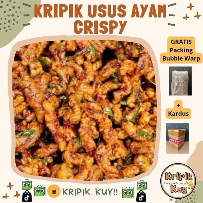 

DD Kripik Usus Ayam Crispy Pedas Daun Jeruk - 1 kg Snack Keripik Cemilan Food Camilan