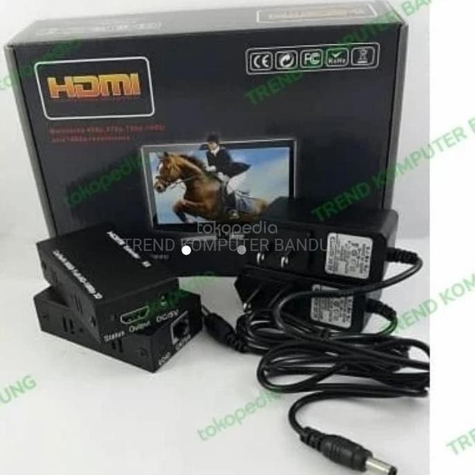 HDMI Extender 60M over kabel UTP / LAN Cat5e / Cat6e / Converter HDMI
