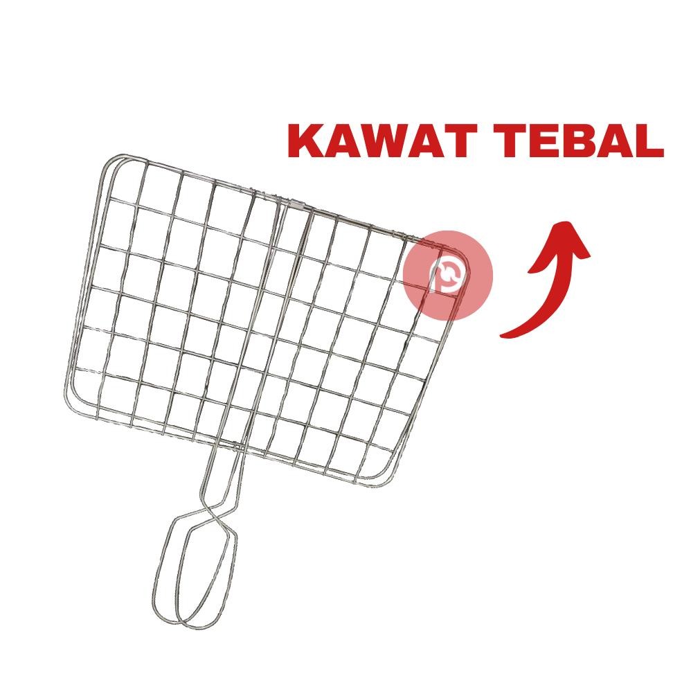 Bisa Cod Alat Panggang Stainless Jepit Mini Serbaguna | Panggangan Ikan Mini | Panggangan Jepit Mini