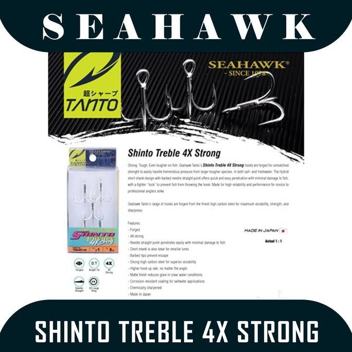 Kail / Treble Hook Merk Seahawk Shinto Treble 4X Strong (Tanto)
