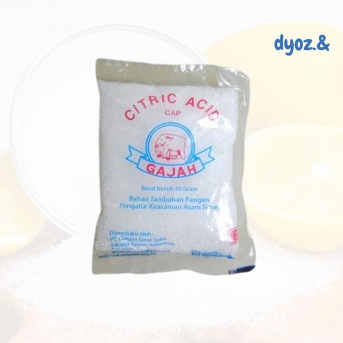 

Citric Acid - Citrun - Asam Sitrat Cap Gajah 50gr