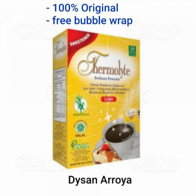 

gula diet/thermolyte sweetener 50 sachet