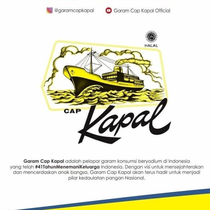

Garam Kapal 250gr Garam Murni Cap Kapal Pure Salt