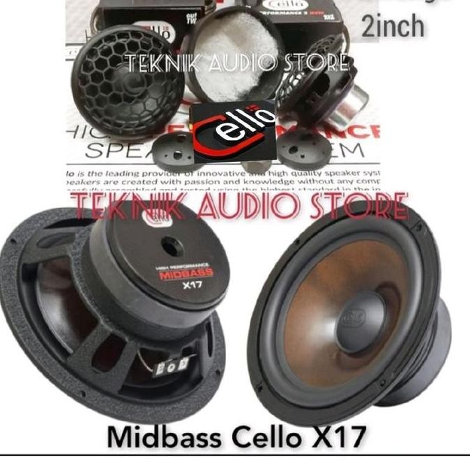 Speaker 2way Cello Midbass X17-fullrange 2inch-Crossover 2way