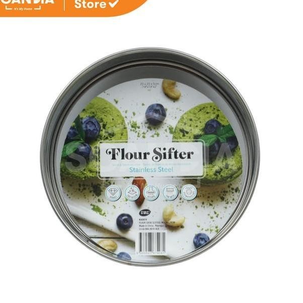 Scandia Flour Sieve Stainless Steel Round 20Cm Sier Ka4 Ayakan Tepung Peralatan Dapur Saringan Tahan