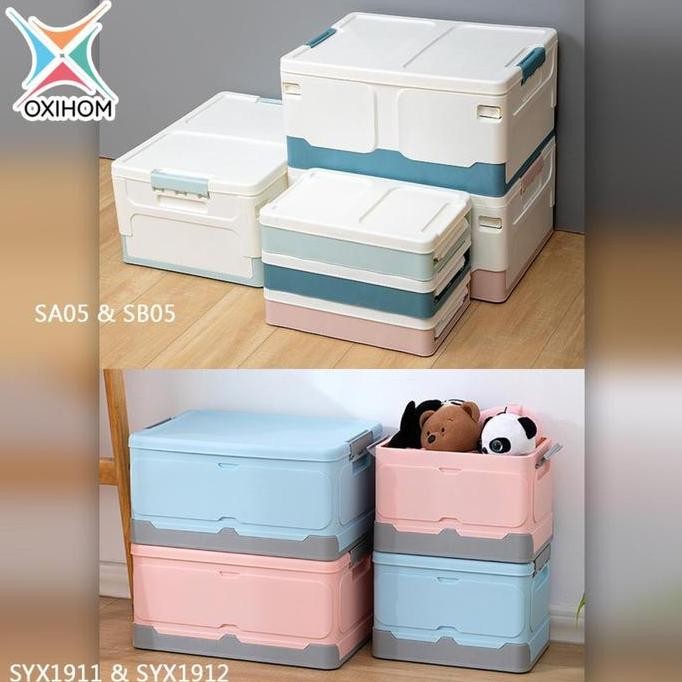 

Oxihom Kotak Lipat Kontainer Plastik Folding Container Plastic Storage Box Mainan Pakaian PS
