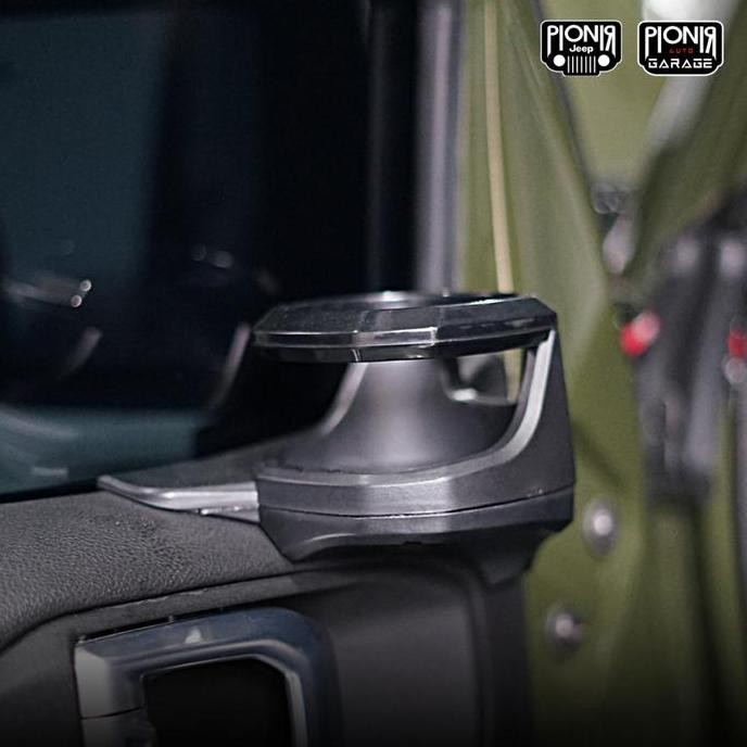 Promo Front Door Water Cup Holder Jeep Wrangler Rubicon JL Jeep Gladiator JT Braket Cup Holder Depan