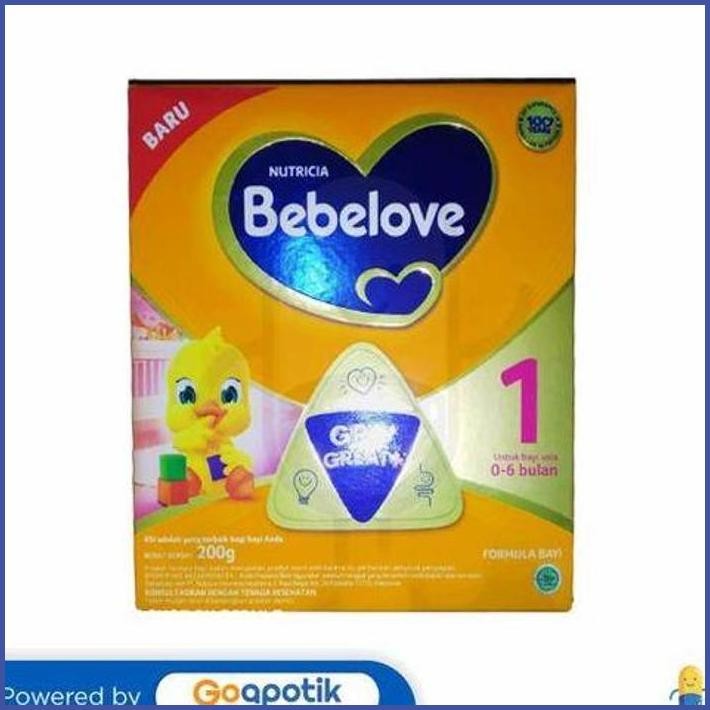 

NEW NUTRICIA BEBELOVE 1 USIA 0-6 BULAN 200 GRAM BOX TERLARIS