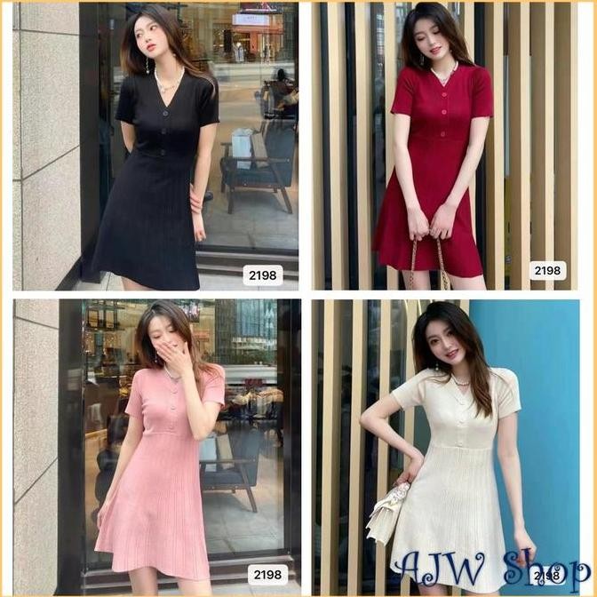 Df365>> Mini Dress Rampel Kekinian | Dress Vintage Simple Kekinian Lengan Pendek | Drees Simple Eleg