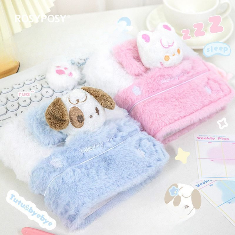 

Plush Doll/Loose-Leaf Journal Book Diary/Color Page Notebook