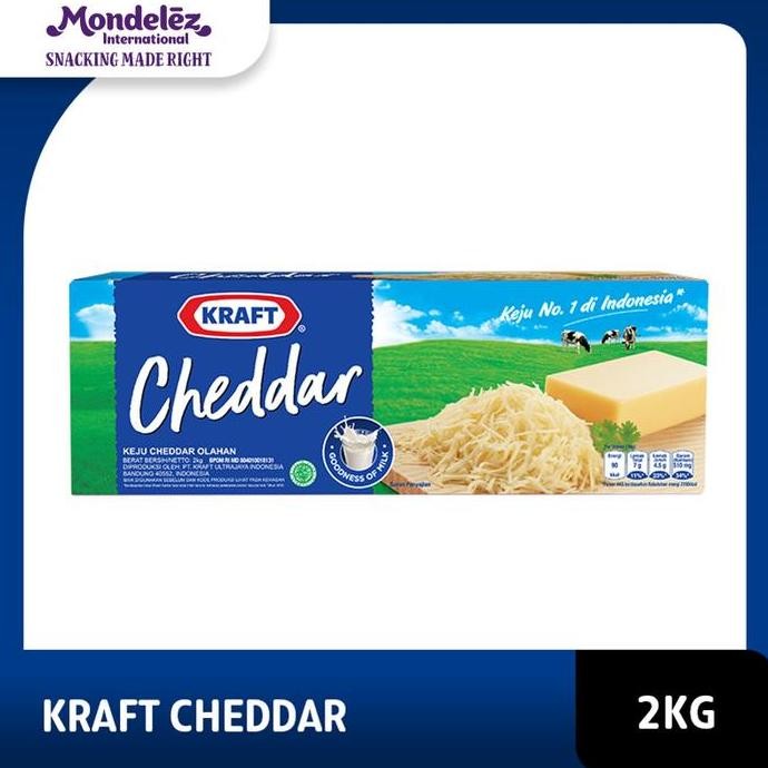 

Kraft Keju Cheddar Loaf 2 Kg - Cheese / Keju Tinggi Kalsium Kualitas Terbaik Harga Termurah