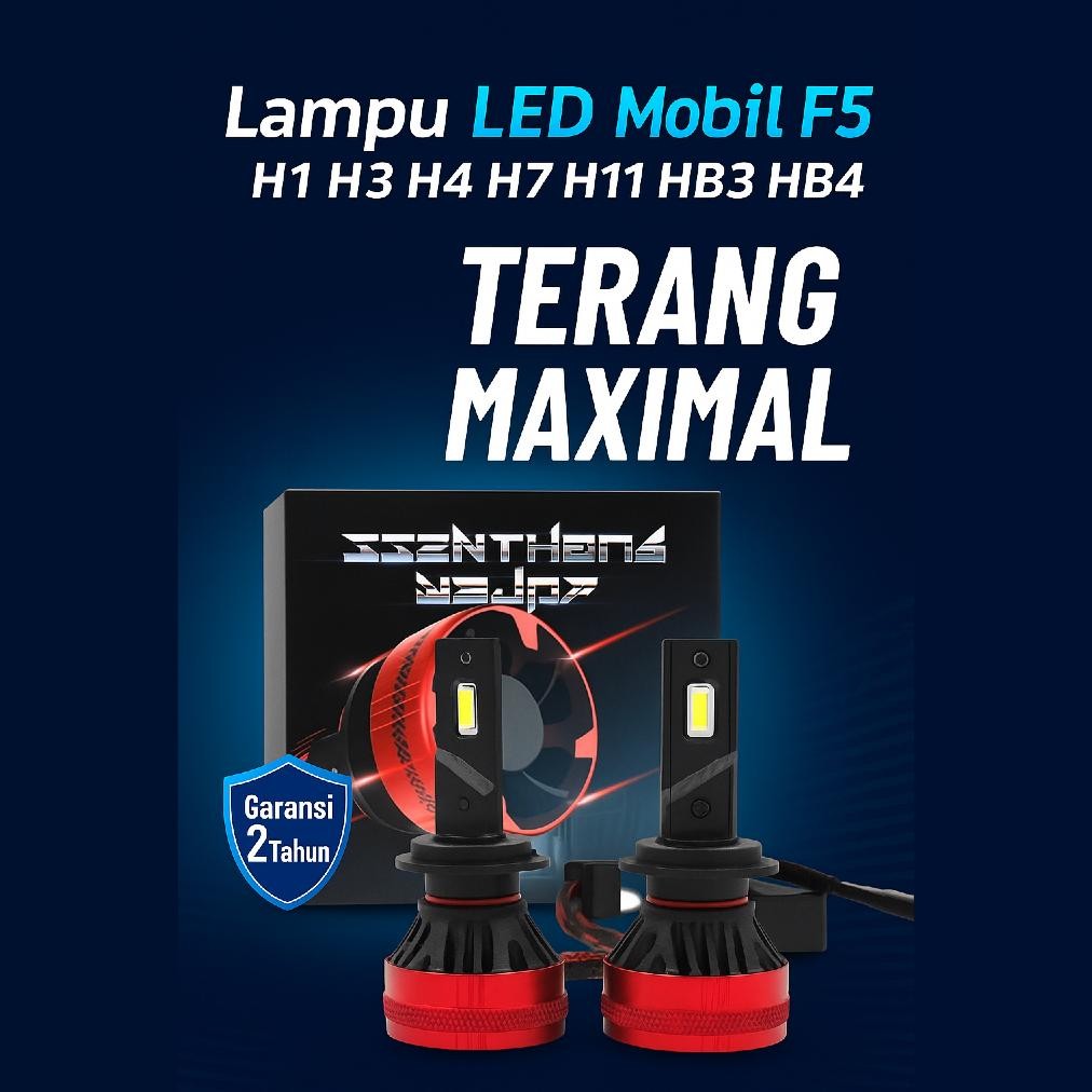 Lampu Led Mobil F W Canbus H1 H3 H4 H7 H11 Hb3 Hb4 - Headlight Putih Terang 600K