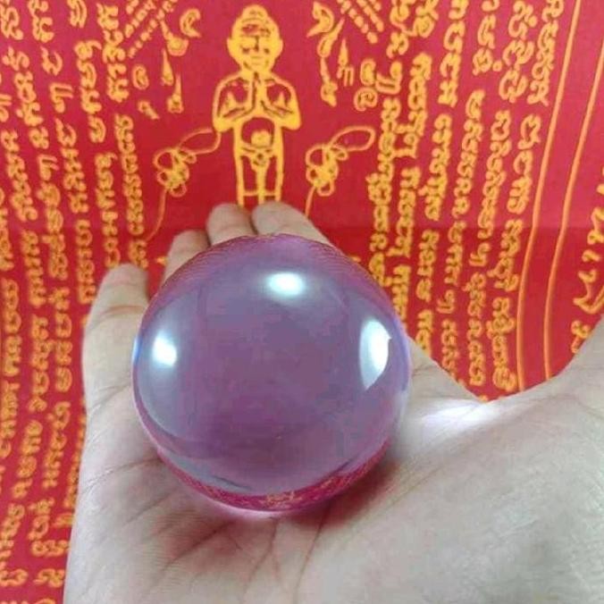 Leklai Kaew Kristal Ball Violet Holy Cave Lp Yai Thai