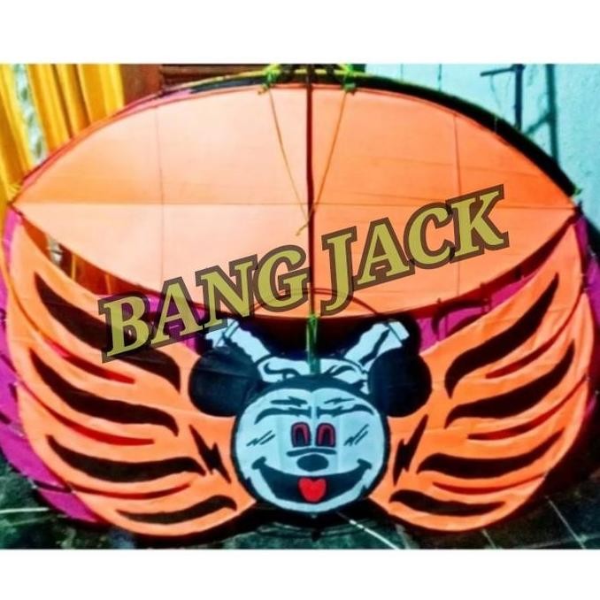 layangan ram raman 2 meter  sayap fiber full set sendaren