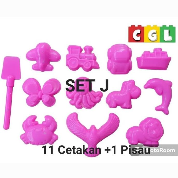 Mainan Cetakan Pasir Ajaib Cetakan Playdoh Hewan Kartun Set Lucu Murah