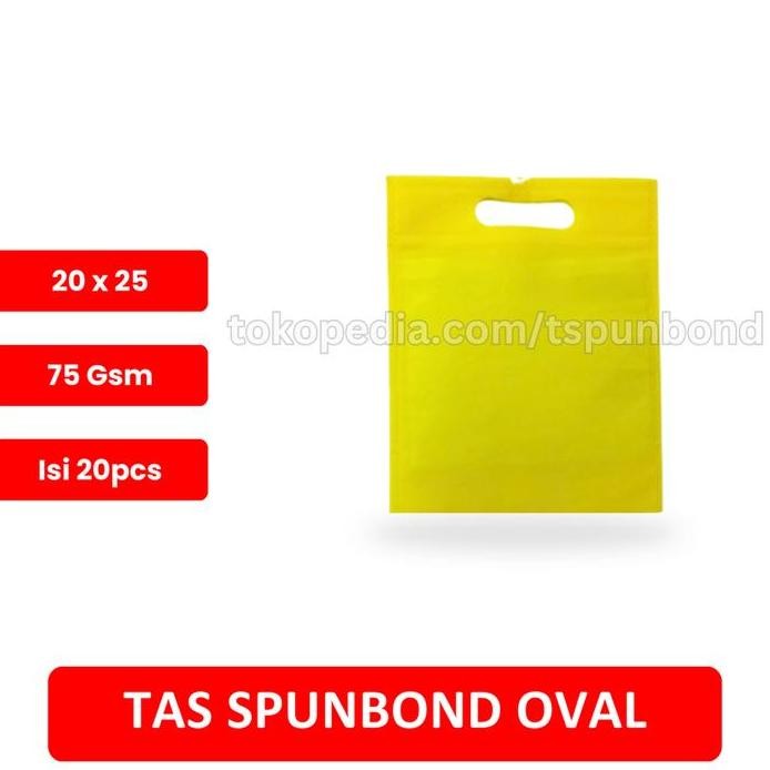

Super Tote Bag Spunbond Oval Ukuran 20X25 Kodian - Warna Kuning