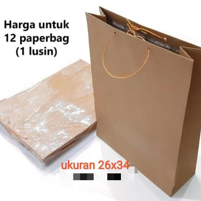 

Premium Paper Bag Polos Uk 26X34 Katong Kertas Karton Uk 26X34