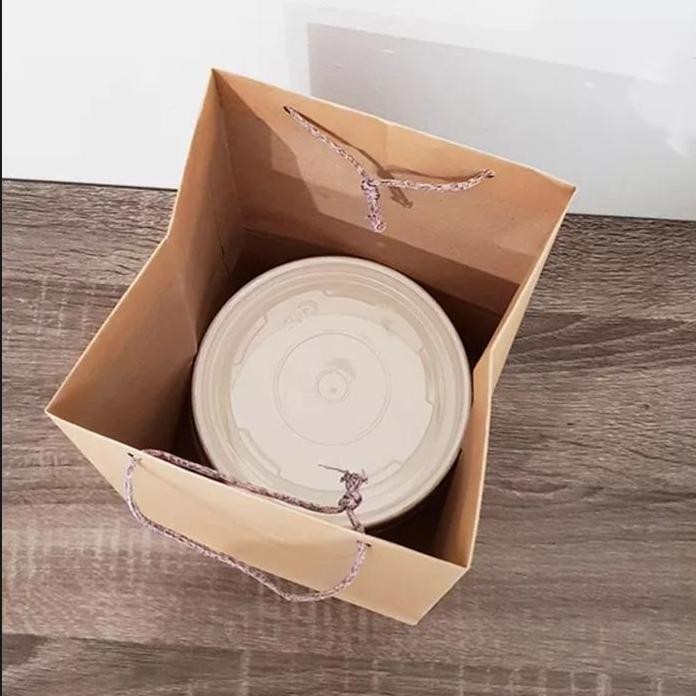 

Murah [150 Gsm] Paperbag/Tas Kantong Kertas Kraft Coklat Polos Uk 14X14X20Cm (12 Pcs)