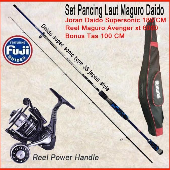 Set Pancing Laut Maguro dan Joran Daido 180 CM Bonus Tas