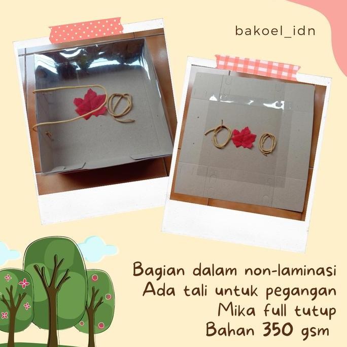 Kardus Box Kraft TUTUP MIKA Chiffon Tart Hampers Kue Katering Souvenir