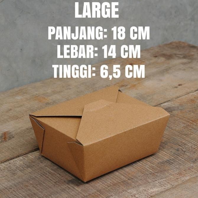 PAPER LUNCH BOX - FOOD PAIL - FOOD GRADE FULL LAMINASI - trapesium