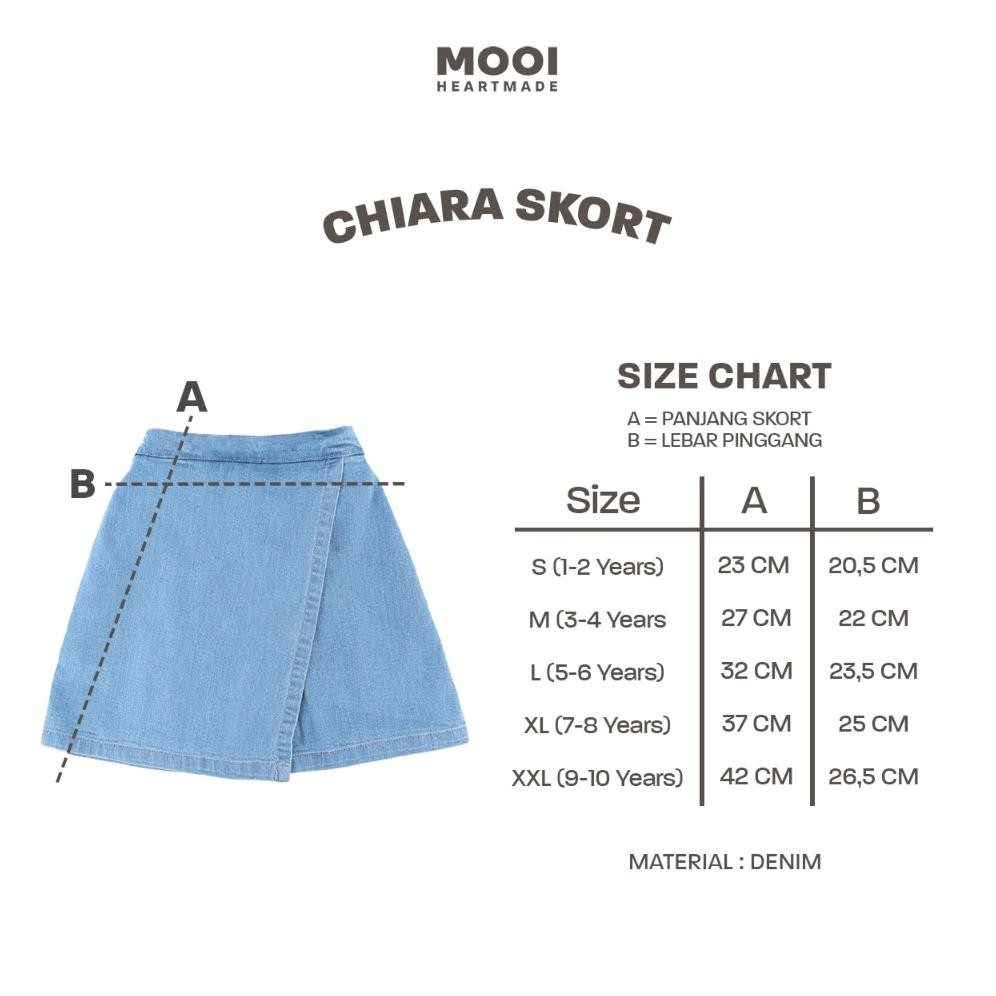 Hot Mooi Rok Celana Skort Jeans Anak Chiara Denim Skort Ow42