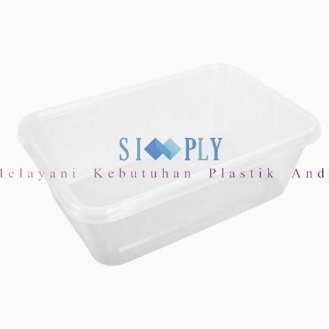 Kotak Makan Plastik Thinwall DM 1000ml Rec / DM 1000ml Persegi Panjang
