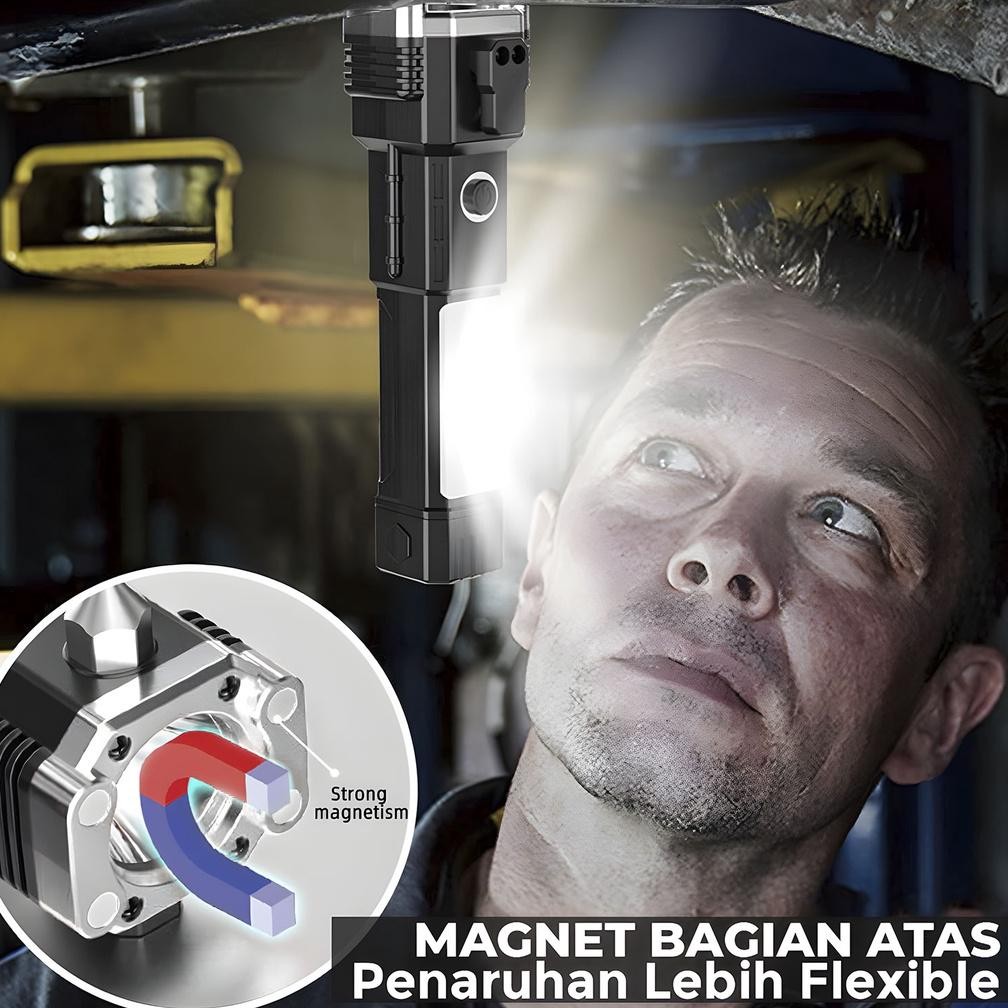 Eelic Suksestech Senter Led Torch Lampu Emergency Maghnet 4 Mode 007-3W Gd-12
