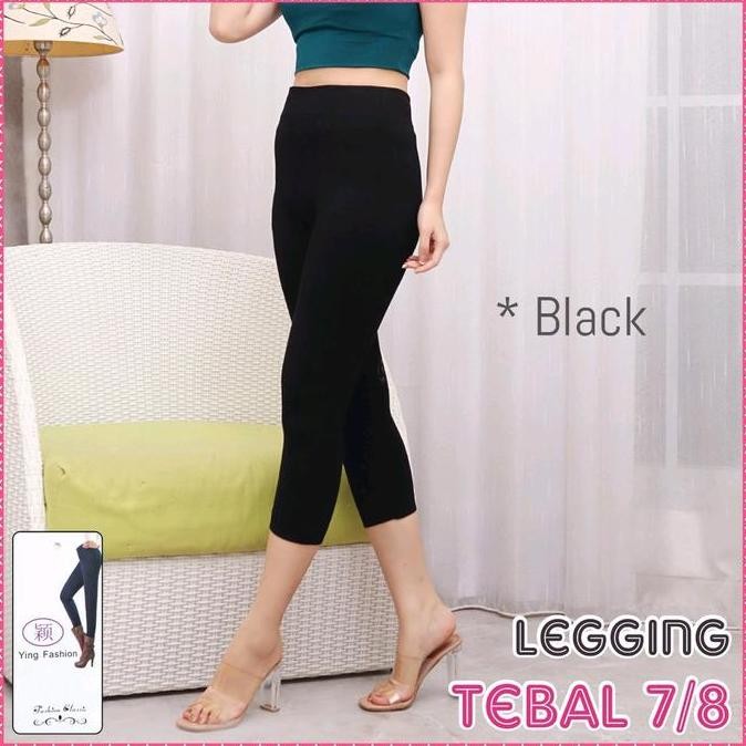 Df261>> Celana Pendek Super Tebal Wanita Jumbo / Legging Tebal 7/8 Wanita Import Melar Nyaman Stretc