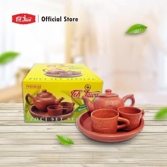 

Teh Jawa Poci Tea Set tanah liat & Teh Jawa Premium 9g 1 pack isi 50 pcs
